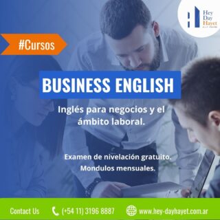 Si trabajás de manera independiente, o si sos parte de una empresa y querés mejorar tu desempeño para poder acceder a mejores oportunidades laborales, esta es tu oportunidad! ✨💪 

👩‍🏫 Son cursos de nivelación destinados a aquellos profesionales que, por las exigencias propias de su actividad laboral, necesiten adquirir o reforzar contenidos, así como también lograr un mejor nivel en su expresión oral.

🗣️ Examen de nivelación gratuito online 
🗣️ Módulos mensuales
🗣️ Material acorde a cada profesión y al ámbito laboral específico de cada alumno
🗣️ Práctica de situaciones cotidianas propias de cada actividad.
🗣️ Bibliografía adecuada al nivel y profesión de cada alumno
🗣️ Trabajo intensivo sobre terminología específica

¿Querés saber más? 🙋‍♀️ Comunicate con nosotros. #linkenbio @hayetheyday 👈

☎️ (+54 11) 3196 8887
📧 heydaytc@gmail.com
📌 Berutti 48 y 53, Avellaneda, Buenos Aires, Argentina
🌐 www.hey-dayhayet.com.ar

#aprenderinglés #inglésparaniños #inglés #englishclass #englishteacher ##clasesdeingles #learnenglish #argentina #culturabritanica #hayetheyday #CentrosSEA #cursodeverano